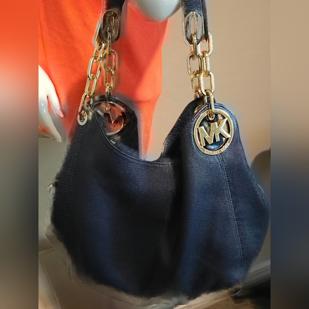 Michael Kors Navy Blue Tote Bag